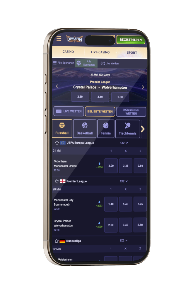 DivaSpin Casino Sportwetten